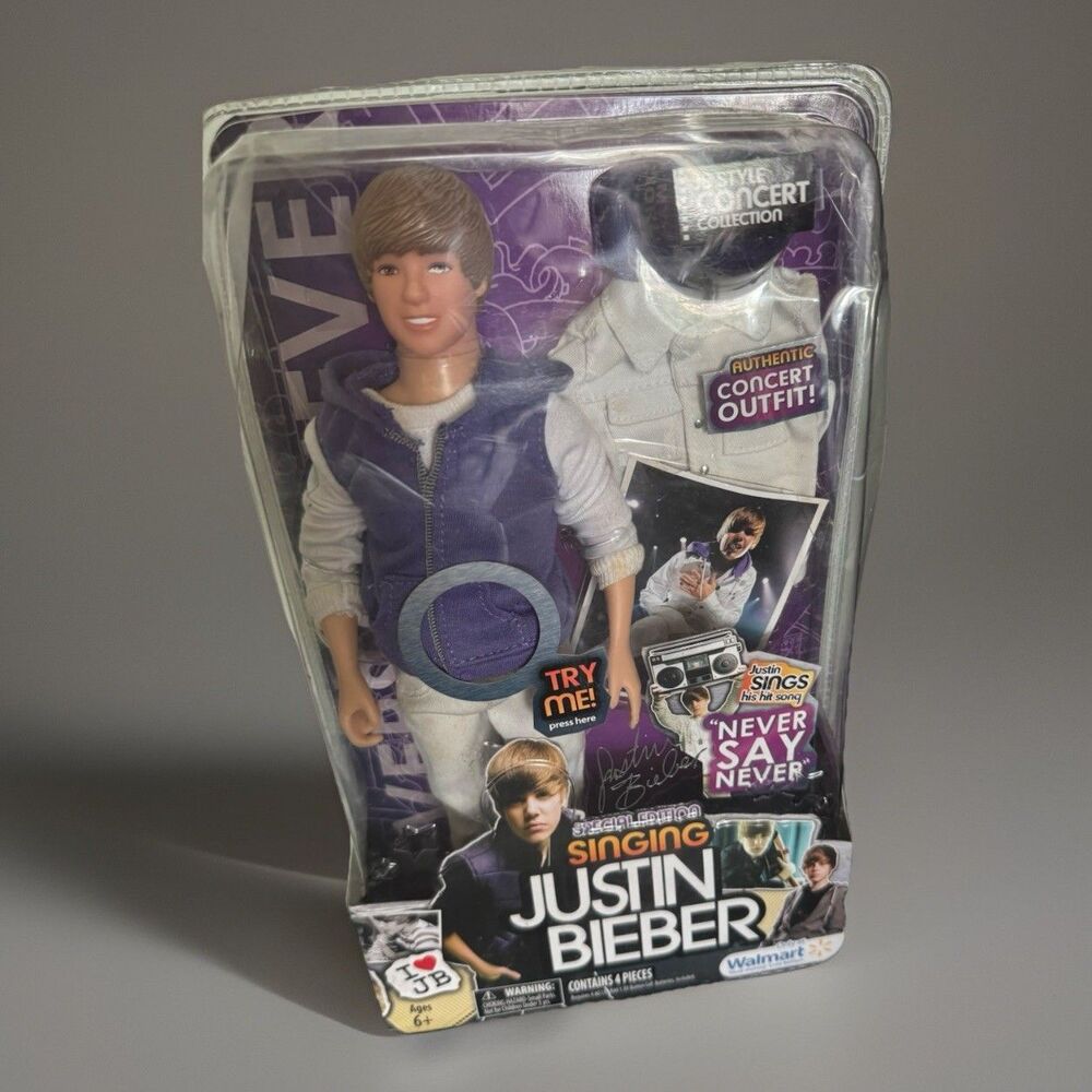 JUSTIN BIEBER Music Video Collection Singing "Never Say Never" SPECIAL ED. NIB